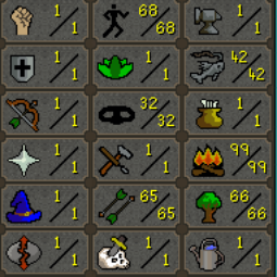 Hardcore Ironman (HCIM) | No Email Set | | 99 Firemaking and 68 Agility | UNLOOTED WT | Hand Trained 0